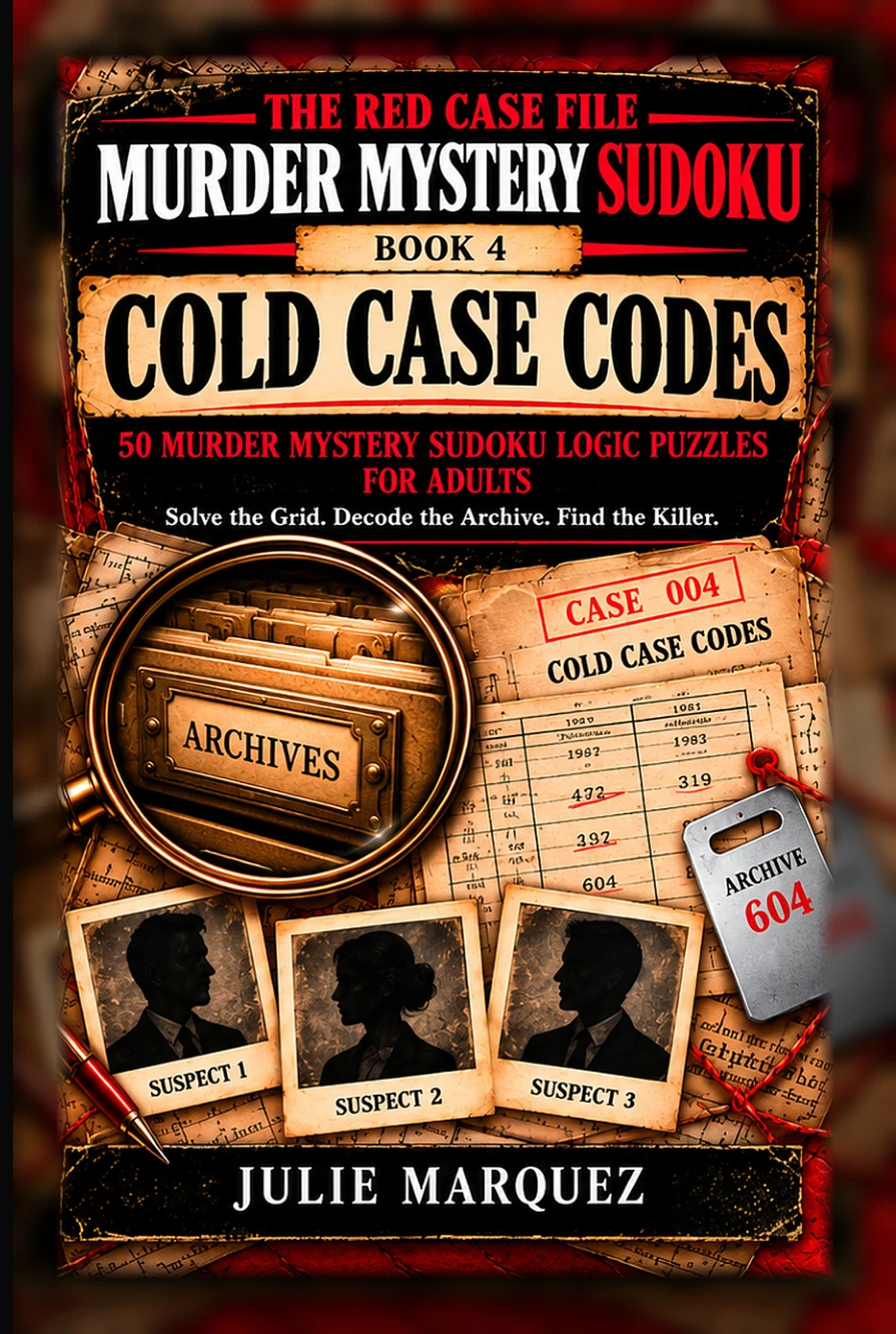 Murder Mystery Sudoku Book 4: Cold Case Codes by Julie Marquez