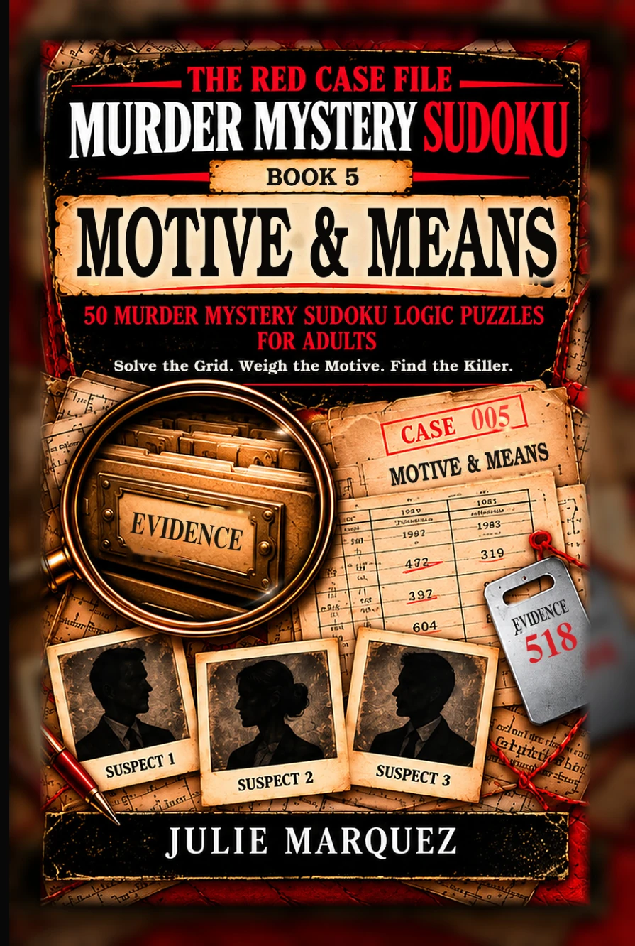 Murder Mystery Sudoku Book 5: Motive & Means by Julie Marquez